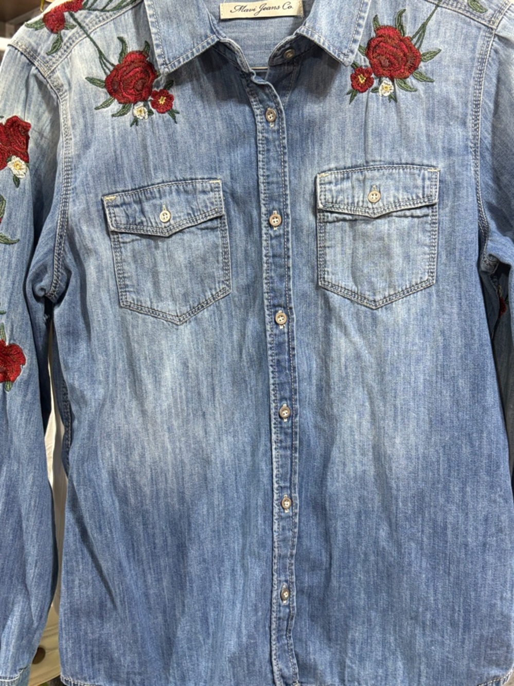 🔴SOLD🔴Mavi Embroidered Denim Shirts - Picture 4 of 4
